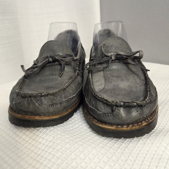 Barclay Leather Loafers Boat Shoe Eyelet Lace Slip On Casual Portugal - Picture 2 of 9